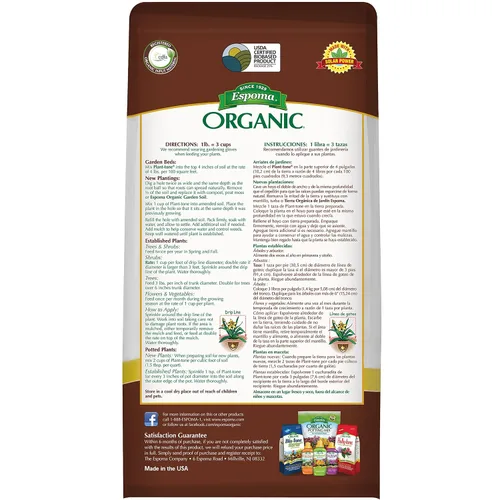 Miniatura 2 de Espoma Organic Plant-Tone 5-3-3 Alimento vegetal natural y orgánico multiusos, bolsa de 4 libras; fertilizante orgánico para todas las flores