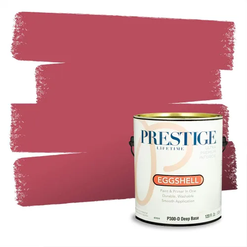 Miniatura 201 de Prestige Paints Pintura exterior e imprimación en uno, 1 galón, plano, coincidencia comparable de Valspar* Amber Rose*