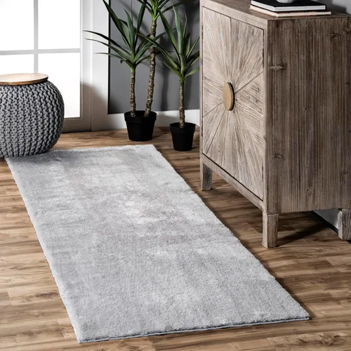 Miniatura 24 de nuLOOM Alfombra de Área de Felpa Acogedora de 5' x 8', Lavable a Máquina, Antideslizante, Alfombra Shag Suave y Esponjosa para Sala de Estar, Crema