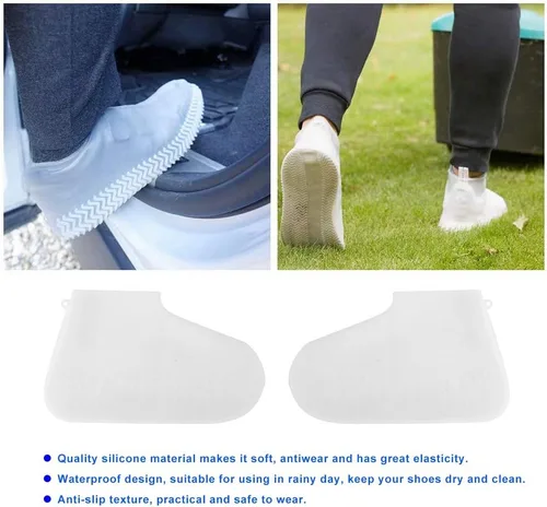 Miniatura 8 de Funda de silicona antideslizante para zapatos para adultos, equipo de protección forzado antideslizante para días lluviosos y nevados