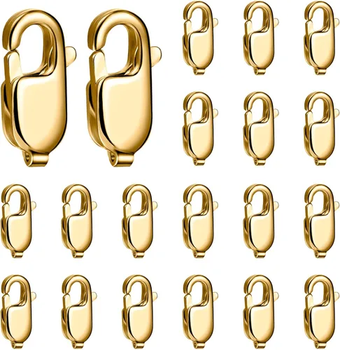 Miniatura 9 de 15 cierres de langosta de 0.630 in de acero inoxidable 316 a granel para collares, pulseras, joyería, manualidades, 15