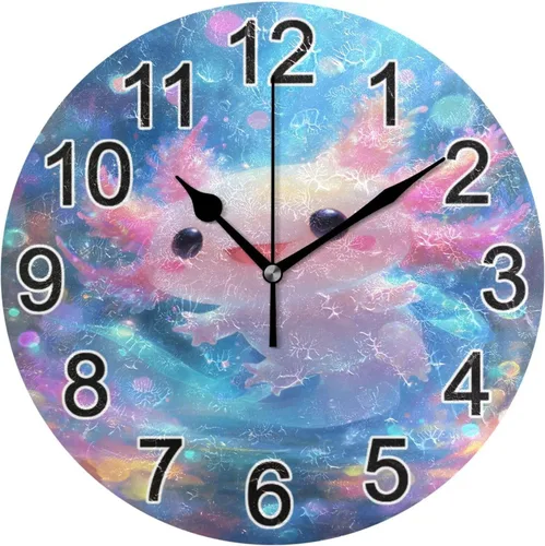 Miniatura 77 de Hummingbird - Reloj de pared de resorte redondo de 10 pulgadas, sin tictac, silencioso, funciona con pilas, reloj analógico atómico de cuarzo