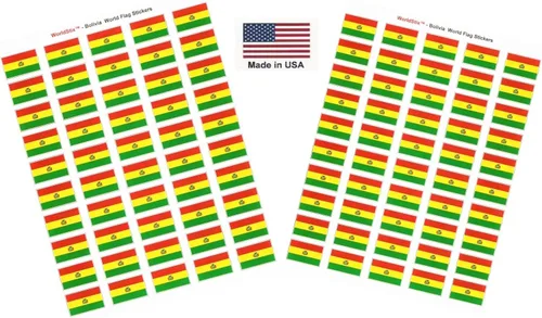 Miniatura 296 de 100 calcomanías de la bandera de Alaska; 1.5" x 1" hechas en Estados Unidos, calcomanías autoadhesivas de la bandera del estado para álbumes