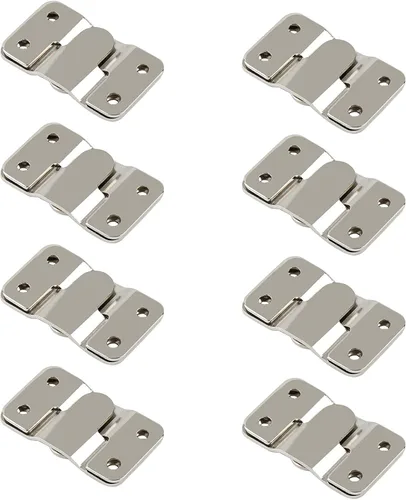 2.1 x 1.18 pulgadas, 8 pares de soportes de montaje empotrado, hebilla colgante de acero inoxidable, gancho para marco de fotos con clip en Z para