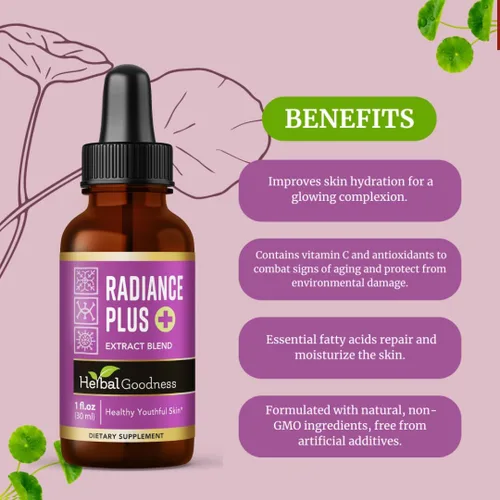 Miniatura 3 de Herbal Goodness Radiance Boost - Colágeno líquido de 1 onza – Vital Proteins Péptidos de colágeno, glutatión liposomal, vitaminas para uñas y piel