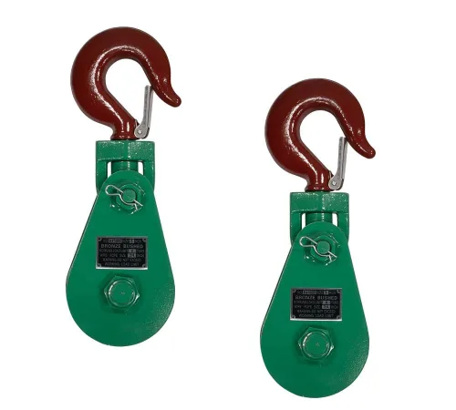 Miniatura 10 de Mytee Products Bloque de arrebate con gancho WLL 2 Toneladas Polea de 3"' + ' Cable de alambre de 3/8" Pulley para rescate con enrollamiento