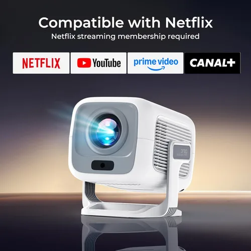 Miniatura 2 de Proyector inteligente compatible con Netflix/Soporte 4K/Calibración visual AI] Proyector con Dolby Atmos, 1080P 800 ANSI, aplicaciones