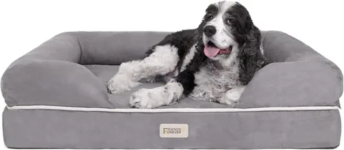 Miniatura 10 de Friends Forever Cama ortopédica para perros extra grandes, sofá cama impermeable de espuma viscoelástica para perros XL con funda extraíble lavable