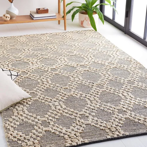 Miniatura 10 de SAFAVIEH Natural Fiber Collection NF383A - Alfombra de pasillo de 2 pies 3 pulgadas x 8 pies, color rubor y negro, tejido plano, diseño geométrico