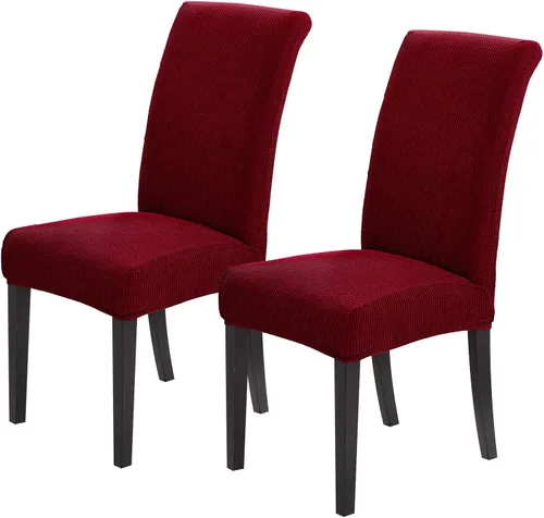 Miniatura 73 de Joccun Fundas para Sillas de Comedor Juego de 2, Fundas Elásticas para Sillas de Comedor Fundas para Sillas de Comedor Protector de Asiento, Funda