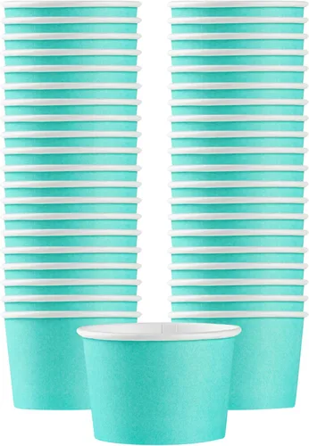 Miniatura 33 de Coppetta - Vasos de postre de 5 onzas, 50 tazas desechables para helado, tapas se venden por separado, cuencos de yogur congelado resistentes