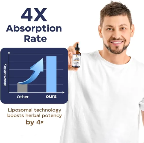 Miniatura 7 de Gotas de alivio respiratorio liposomal 11 en 1 – Gotas de gordolobo para pulmones con saúco, raíz de regaliz – Apoya la limpieza pulmonar