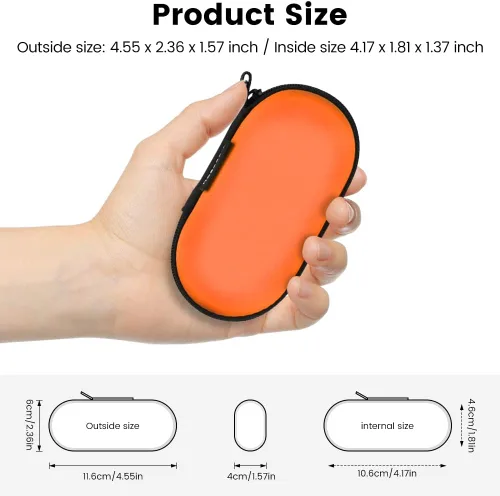 Miniatura 6 de Estuche de transporte para auriculares RISETECH Bolsa de almacenamiento de auriculares EVA Bolsa de almacenamiento de auriculares pequeña bolsa