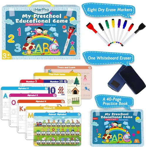 Miniatura 2 de Libros de rastreo de práctica de escritura a mano para niños de 3 a 5 años, actividad de aprendizaje preescolar Montessori, aprendizaje educativo