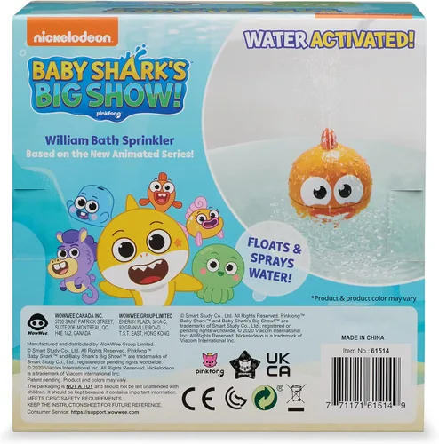 Miniatura 8 de WowWee Baby Shark's Big Show - Aspersor de baño y juguete de agua - Juguetes de baño para niños (William)