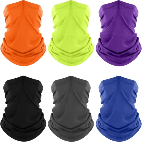 Miniatura 26 de Fuinloth Polaina para el cuello, paquete de 6 unidades de máscara facial con protección UV refrescante para hombres y mujeres
