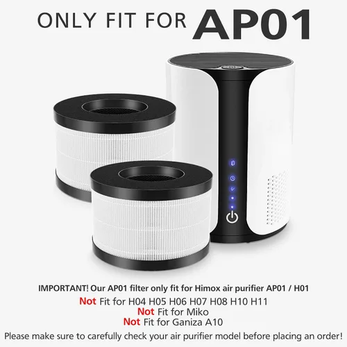 Miniatura 4 de Reemplazo del filtro AP01 solo compatible con Himox AP01(H01) purificador de aire para reemplazo de filtro Himox, potente filtración de 3 etapas