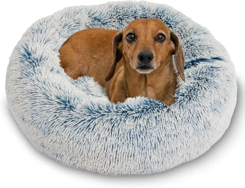 Miniatura 33 de Best Friends by Sheri - The Original Calming Donut - Cama calmante en forma de dona para perros y gatos - Pelo corto, gris, S, 23 x 23 pulgadas Gris