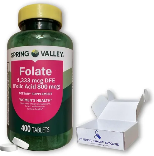 Vitaminas prenatales - ácido folato metilo 1,333 mcg Prenatal 400 comprimidos (paquete de 1), en caja por Fusion Shop Store