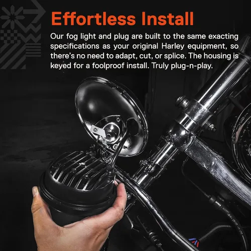 Miniatura 5 de TRUE MODS 2 piezas de 11.4 cm Osram LED Harley luz antiniebla de paso [acabado negro] luz antiniebla de paso para motocicleta Harley Davidson