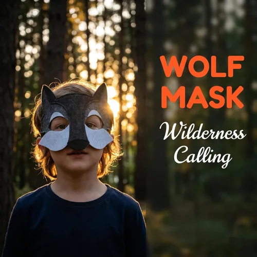 Miniatura 5 de Toyvian 3 máscaras de lobo de fieltro de animales de media cara máscara de disfraz decoración de disfraces regalos de fiesta para niños que usan gris