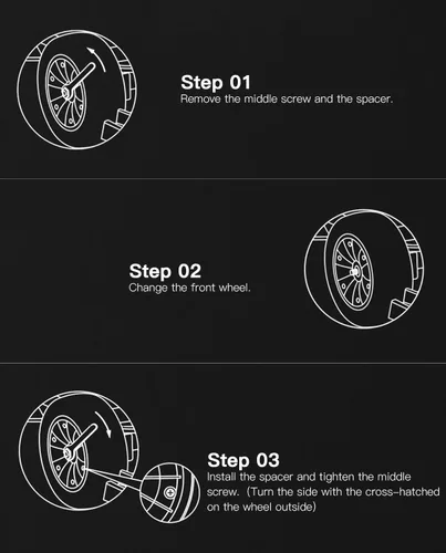 Miniatura 7 de Stio GoKart Front Wheel Assembly for Ninebot by Segway Go Kart Kit, Go Karting Kart Replacement Wheel Kit