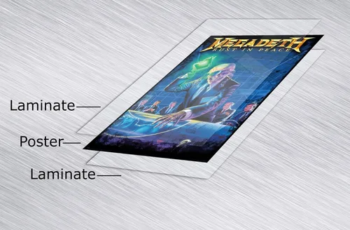 Miniatura 5 de Megadeth - Póster musical (portada del álbum: Rust In Peace) (Tamaño: 24" x 36") (póster laminado y tiras)