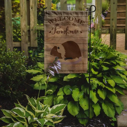 Miniatura 2 de Caroline's Treasures CK6823GF Coypu Nutria River Rat Welcome Garden Flag - Bandera decorativa para patio exterior, patio, obras de arte
