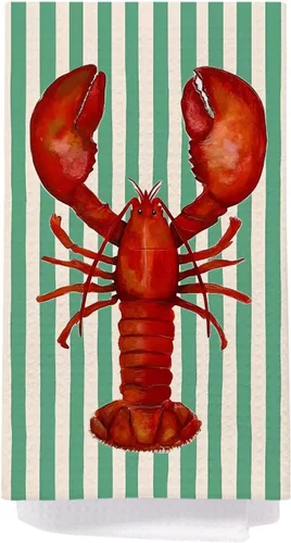 Miniatura 23 de SPBL&L Toallas de Cocina de Langosta - Decoración de Langosta, Toallas de Mano Náuticas para Baño, Toallas de Platos Costeras Náuticas de Playa