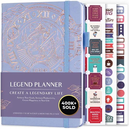 Miniatura 14 de Planificador Legend – planificador de vida semanal y mensual sin fecha para alcanzar tus objetivos y vivir feliz. Cuaderno organizador, diario