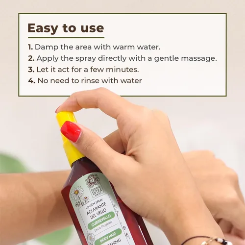 Miniatura 6 de Intea Cubrevello - Loción para aclarar el cabello, spray de botella con extracto de manzanilla natural ecológico, sin parabenos y amoníaco, 3.4 onzas