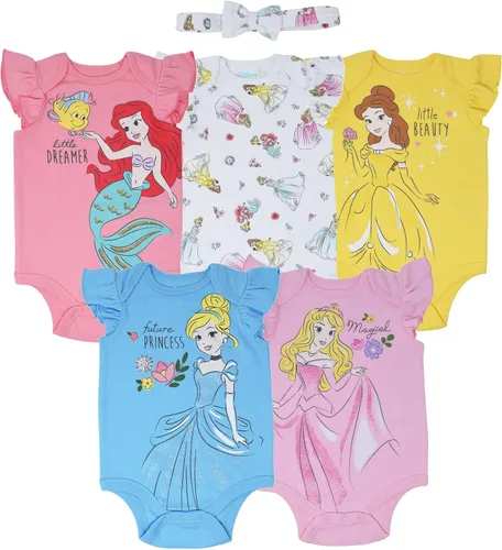 Miniatura 2 de Disney Princesa Ariel Cenicienta Aurora - Body y diadema para bebé recién nacido a bebé