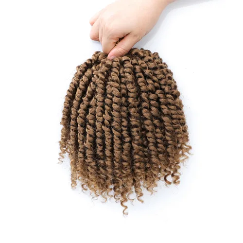 Miniatura 13 de Pelo de ganchillo Passion Twist de 10 pulgadas, 8 paquetes, cabello Passion Twist pre-trenzado, cabello de ganchillo Passion Twist para mujeres 1b