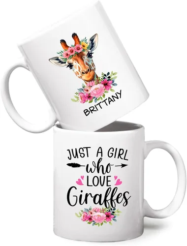 Miniatura 14 de Taza personalizada con texto en inglés "Just A Girl Who Loves Chick", tazas de cerámica con nombre personalizado para amantes del pollo, regalos