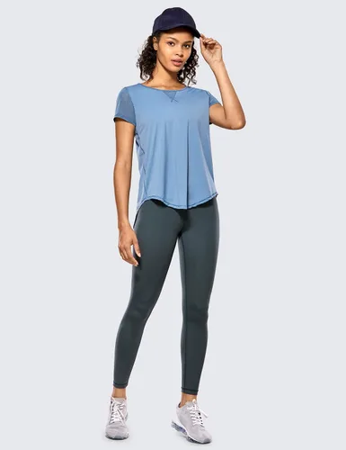 Miniatura 34 de CRZ YOGA Leggings de entrenamiento para mujer con sensación de desnudez cepillada de 25 pulgadas, pantalones de yoga de compresión de cintura alta