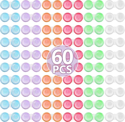 Miniatura 9 de Phyyixixs 36 Pack Estuches para Lentes de Contacto al Por Mayor, Estuche Transparente y Bonito para Lentes de Contacto para el Hogar y Viaje, 6