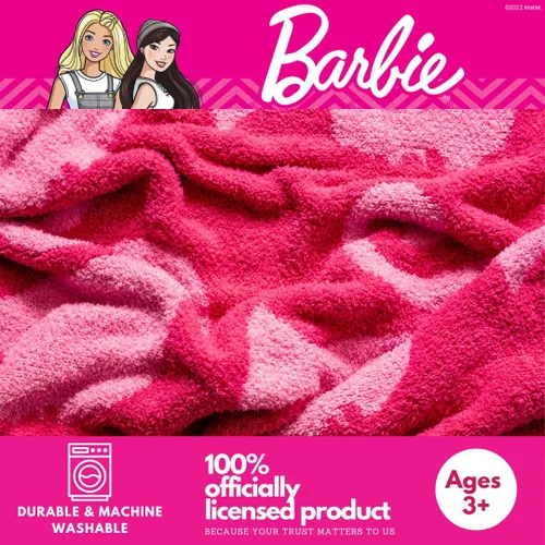 Miniatura 3 de Franco Collectibles Barbie - Ropa de cama para adultos, suave, acogedora, elegante, Dream Lux Intarsia, manta de punto, 50 x 60 pulgadas