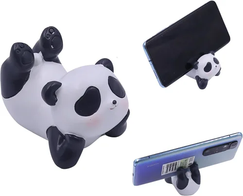 Miniatura 8 de BOLLEY JOSS Soporte de escritorio para teléfono celular, soporte de resina para teléfono inteligente con animales lindos para oficina, manos libres