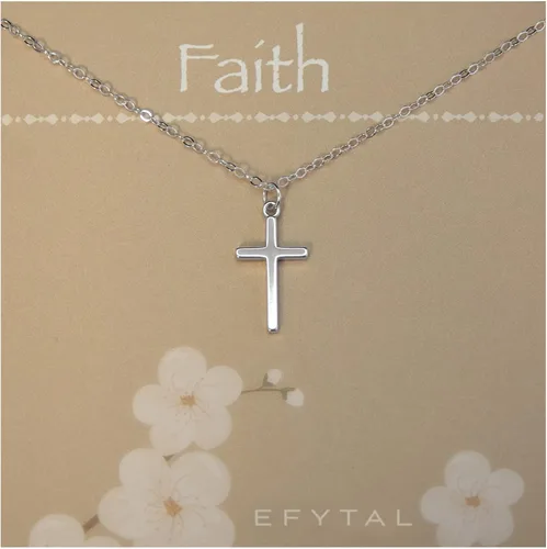 EFYTAL Collar de cruz pequeña para mujeres y niñas, regalos cristianos para Pascua, primera comunión, confirmación, bautismo, plata de ley, joyería