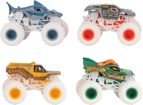 Miniatura 8 de Monster JAM - Paquete de 4 vehículos fundidos a presión 1:64 - 4 auténticos Monster Trucks Official Show Monster Jam Vehículos para coleccionar
