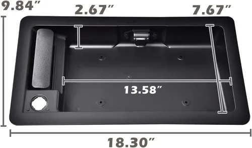 Miniatura 4 de CNNELL Manija de puerta de carga trasera y soporte de placa de matrícula compatible con Ford Van E150 E250 E350 1992-2007