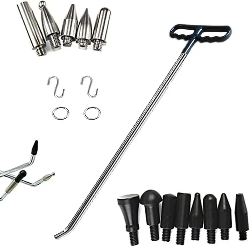 Herramientas de reparación de abolladuras sin pintura 1 piezas de varillas de eliminación de abolladuras con punzón de cabeza de abolladuras y