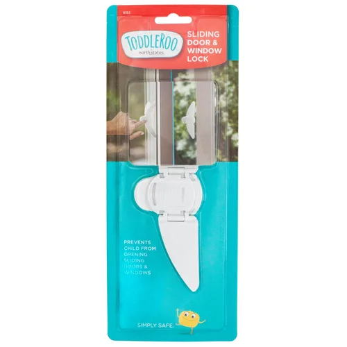 Miniatura 8 de Toddleroo by North States - Cerradura de puerta corredera y ventana para protección de bebés: Cerradura de puerta corredera para seguridad infantil