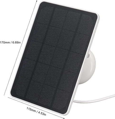 Miniatura 2 de Panel solar, cargador de batería de 4W Micro USB Cámara de carga Panel solar para electrodomésticos (blanco)