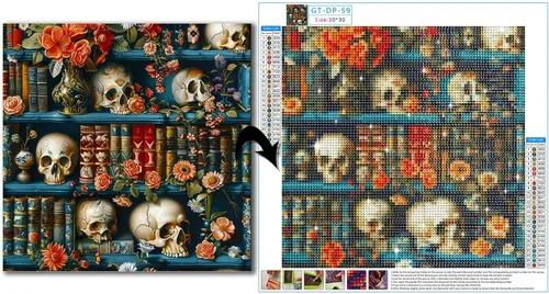 Miniatura 10 de Gamteldot 4 piezas de kits de arte de diamante de frutas para adultos - kits de pintura de diamante 5D con herramientas completas de bricolaje