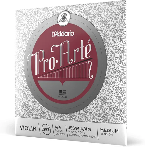 Miniatura 4 de D'Addario J56 4/4M Pro-Arte Cuerdas de violín de nailon, Medium