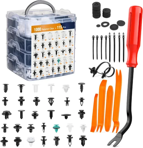 Miniatura 15 de GOOACC 102 piezas de herramienta de extracción de molduras, juego de clips de retención de parachoques automático de nylon, herramienta