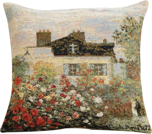 Miniatura 8 de Charlotte Home Furnishings Inc Monet's Japanese Bridge - Funda de almohada de 18 x 18 pulgadas, funda de cojín decorativa para sofá, sofá y cama