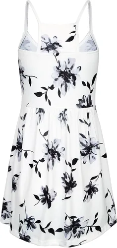 Miniatura 2 de Hibelle - Vestido de tirantes para mujer, estilo casual, con cintura imperial, ropa de verano, sin mangas