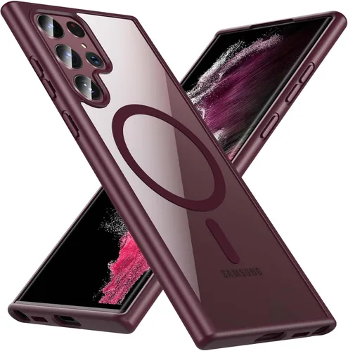 Miniatura 10 de Hensinple Funda Magnética para Samsung Galaxy S22, Funda para Teléfono Galaxy S22 [Compatible con MagSafe], Cubierta Magnética Transparente